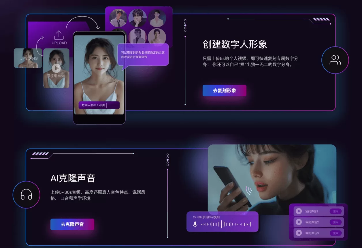 飞影数字人的主要功能